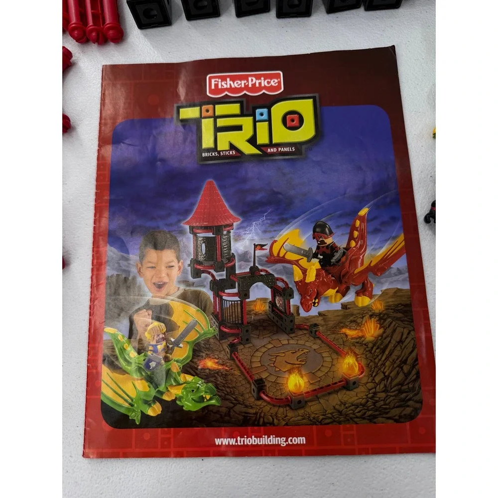 Fisher-Price TRIO Dragon Battle Arena Building Set 2009 Castle Knights READ